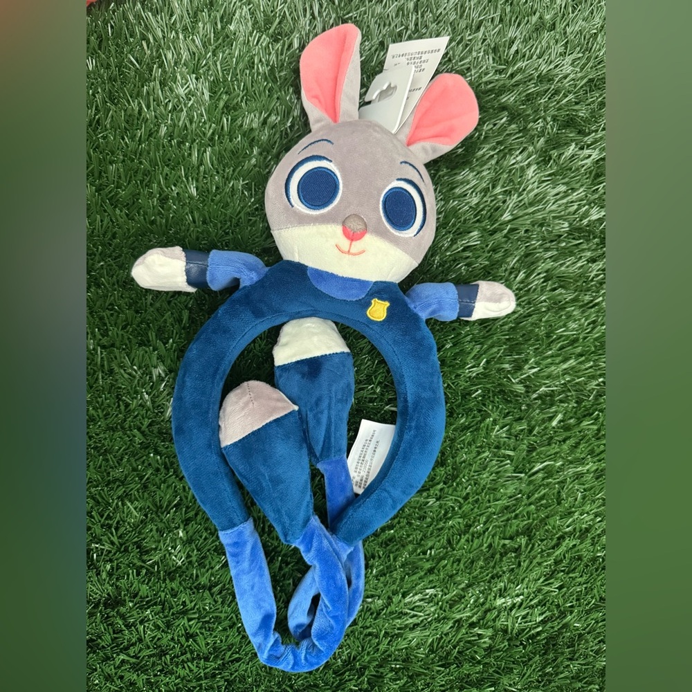 Blue and Gray Plush Bunny Toy